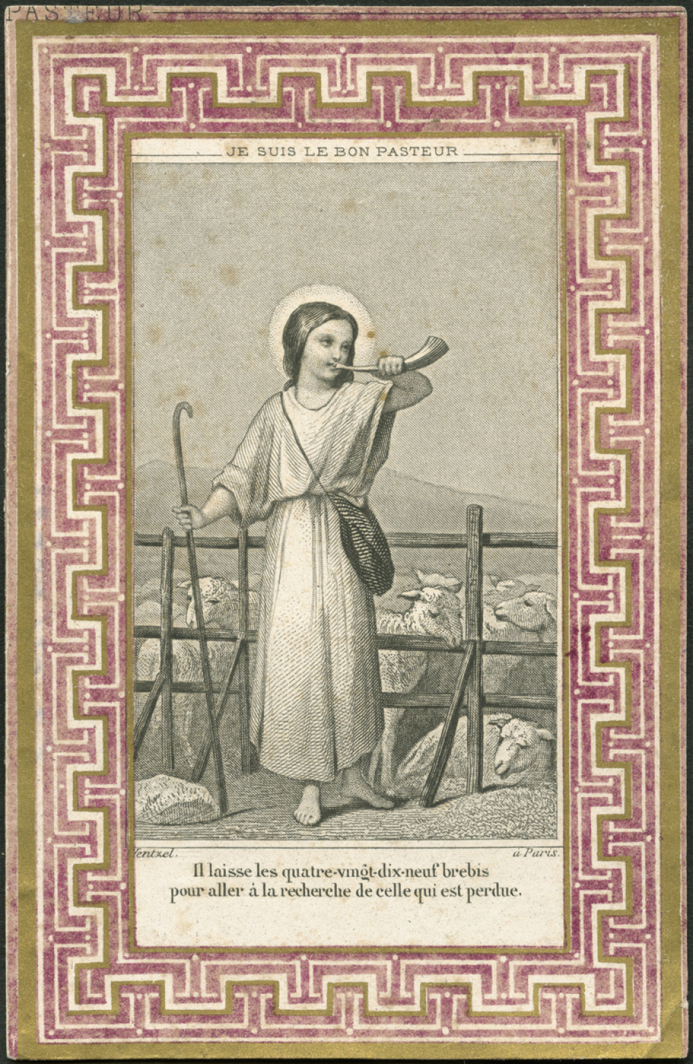 Image religieuse. Je suis le Bon Pasteur.