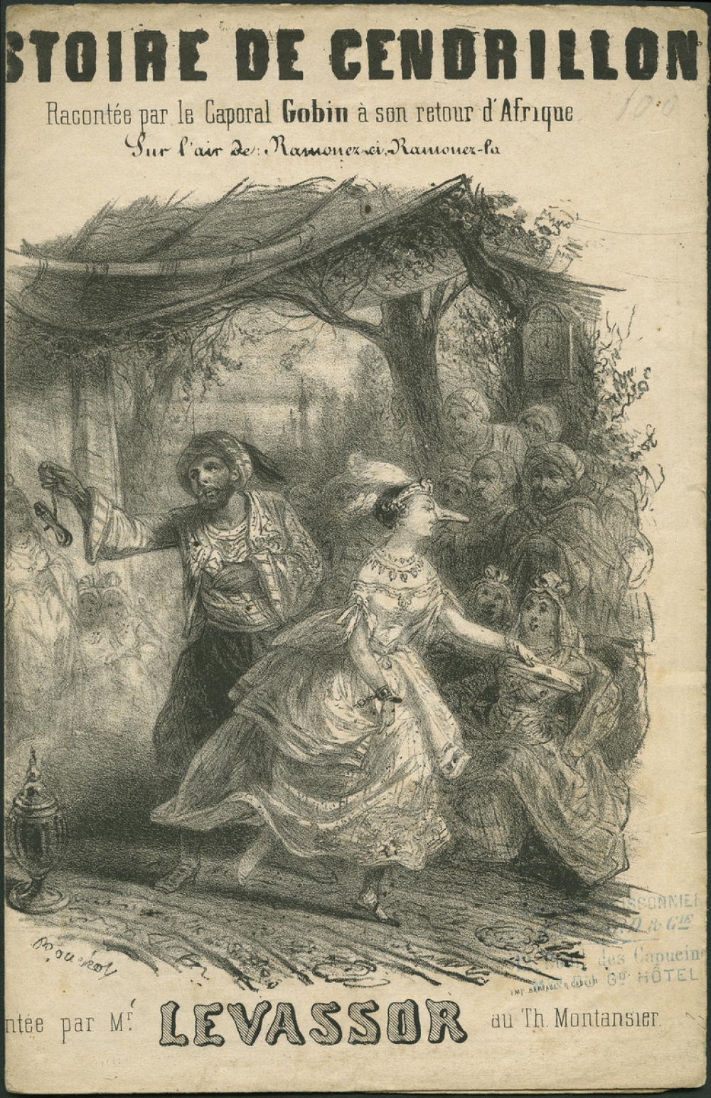 Partition musicale : Histoire de Cendrillon. Racontée par le Caporal Gobin à son retour d'Agrique. 