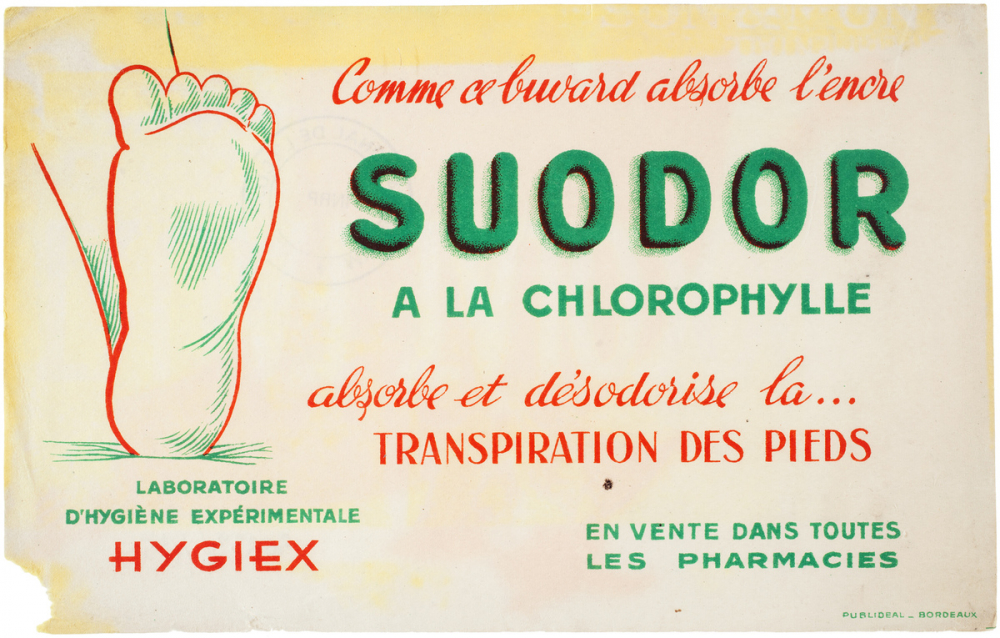 Buvard publicitaire. Suodor à la chlorophylle.