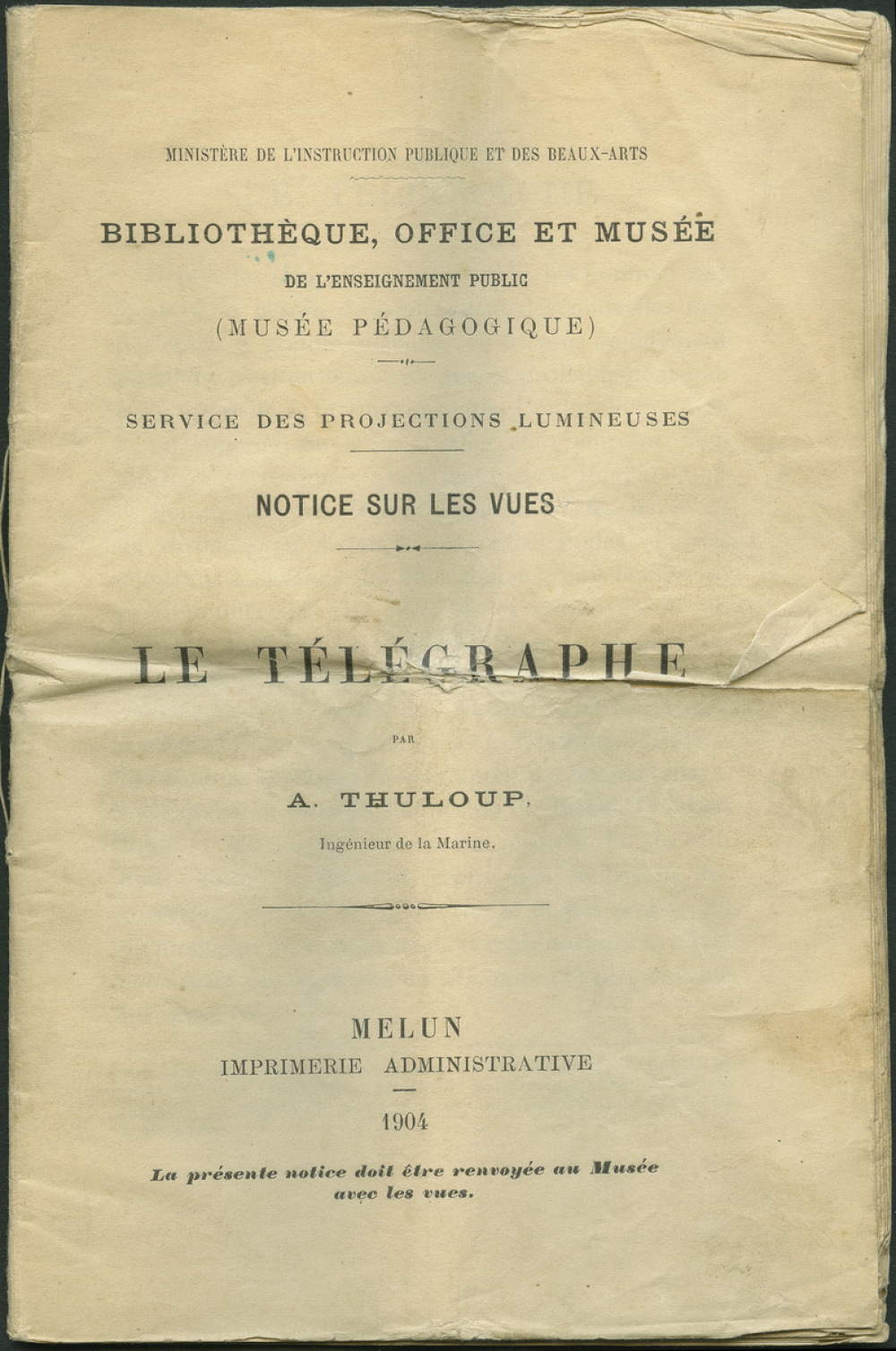 Le Télégraphe. Notices sur les vues.