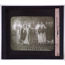 La Civilisation byzantine. Justinien et sa cour. Mosaïque de Saint Vital de Ravenne. 