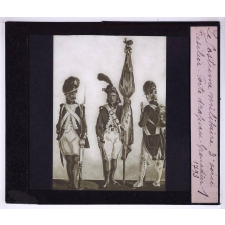 Le Costume militaire en France. 3ème série. Fusilier, Porte-drapeau, Grenadier en 1793.