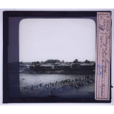 Passage des rivières militaire. Pont de bateaux à Bagdad.