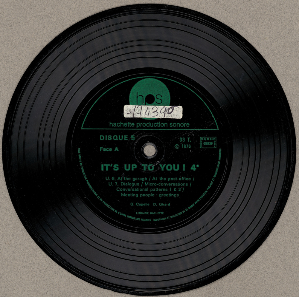 It's up to you! 4e. Disque 5, U 6, U 7, U 8