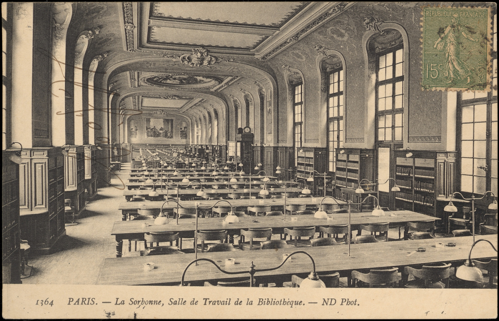 1364 - Paris - La Sorbonne, Salle de Travail de la Bibliothèque.