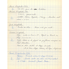 Cahiers de rapports journaliers. 