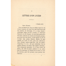 Lettres d'un lycéen et d'un étudiant de 1847 à 1854