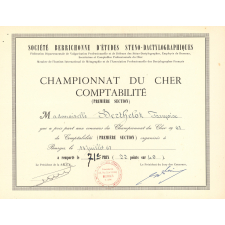 Diplômes de sténographie et de dactylographie. 