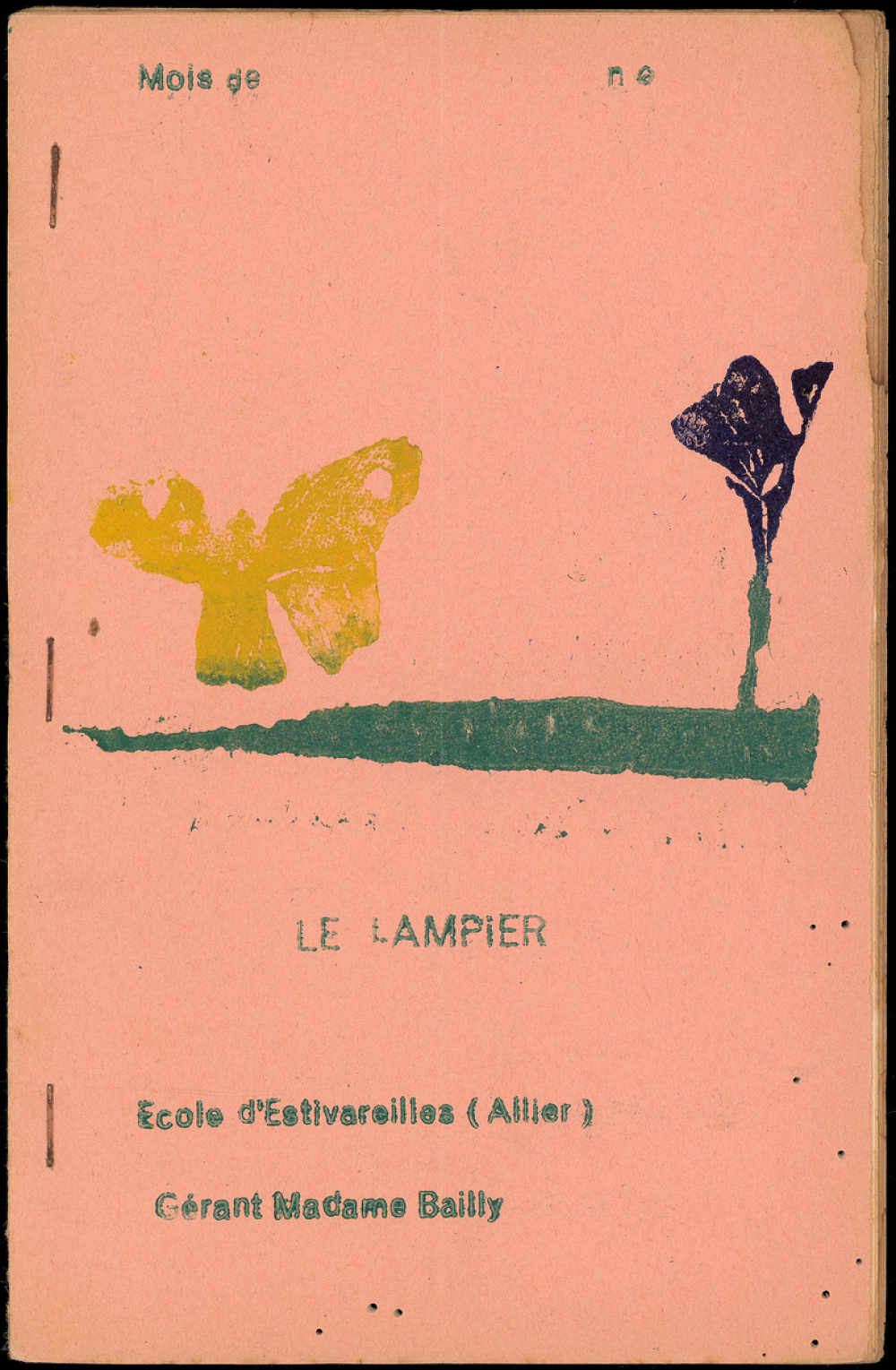 Journal scolaire Freinet. Le lampier. [Février], [1954].