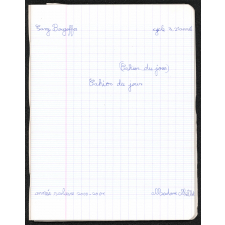 Cahier du jour