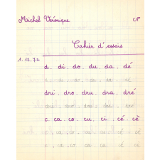Cahier d'essais