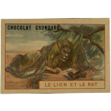 Cartes réclame. Chocolat Grondard. Fables de La Fontaine.