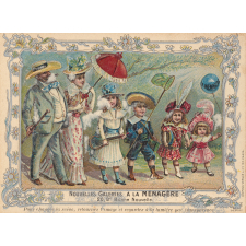 Cartes réclame. Nouvelles Galeries à la Ménagère. Les enfants en vacances.