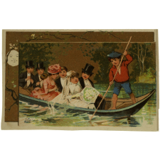 Images à collectionner. La lune et les enfants.