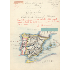 Géographie, carte de la Péninsule Ibérique