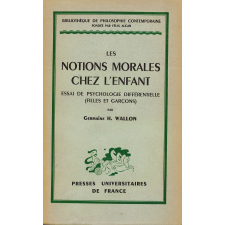 Les notions morales chez l'enfant : essai de psychologie différentielle (filles et garçons)