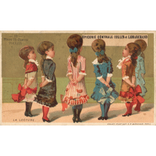 Cartes réclame. Epicerie Centrale Collin & Lemarchand. Groupe de 6 fillettes.