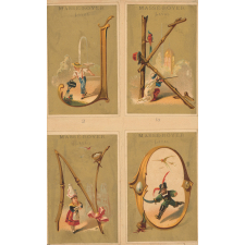 Cartes alphabétiques publicitaires.