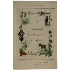 Cartes réclame. Compagnie coloniale. Alphabet Mignon.