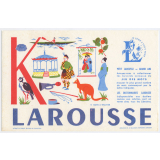 Buvard publicitaire. Larousse. Jeu des mots. Lettre K. 