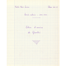 Cahier d'exercices de géométrie
