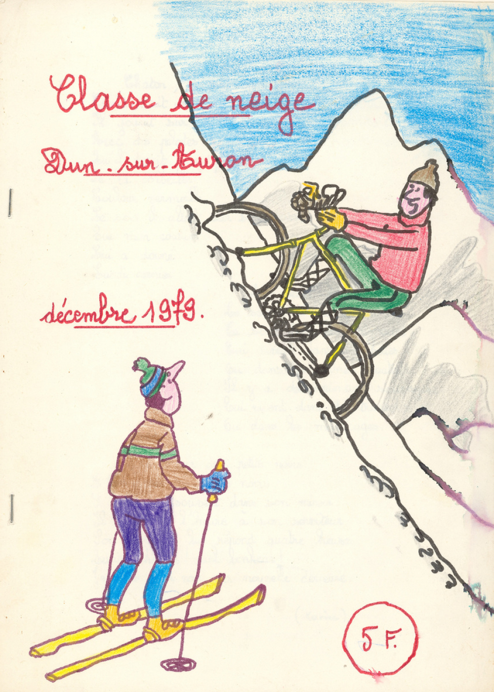 Cahier de classe de neige