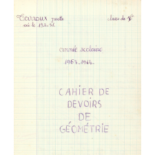 Cahier de devoirs de géométrie