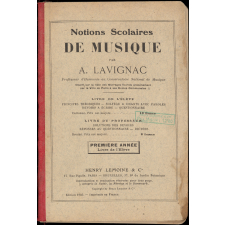 Notions scolaires de musique : principes théoriques - solfège & chants avec paroles - devoirs à écrire - questionnaire : première année : livre de l'élève
