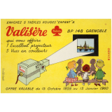 Buvard publicitaire. Valisère. Projecteur à vues fixes. 