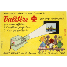Buvard publicitaire. Valisère. Projecteur à vues fixes. 