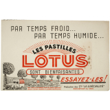 Buvard publicitaire. Pastilles Lotus.