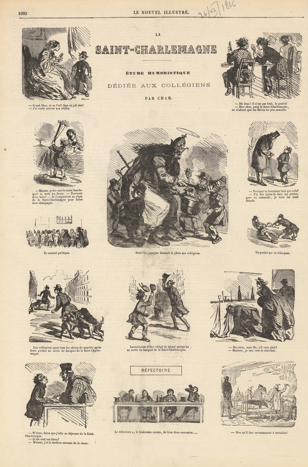 La Saint-Charlemagne. Etude humoristique dédiée aux collégiens.