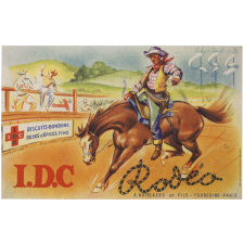 Buvard publicitaire. Rodéo. Biscuits I.D.C.