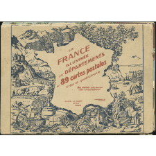 La France illustrée par départements en 89 cartes postales tirées en quadrichromie.