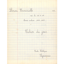 Cahier du jour