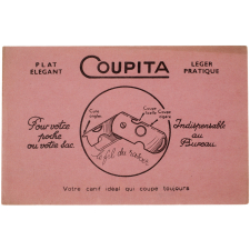 Buvard publicitaire. Coupita. Votre canif idéal qui coupe toujours.