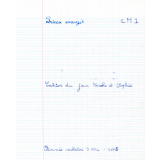 Cahier du jour