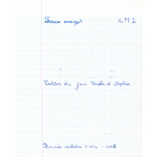 Cahier du jour