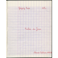 Cahier du jour