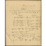 Cahier de brouillon d'arithmétique