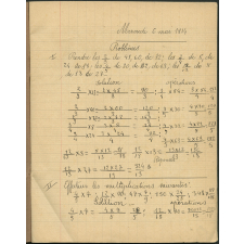 Cahier de brouillon d'arithmétique