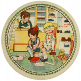 Images à collectionner. Portraits d'enfants dans le magasin. 