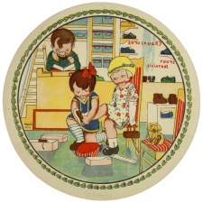 Images à collectionner. Portraits d'enfants dans le magasin. 