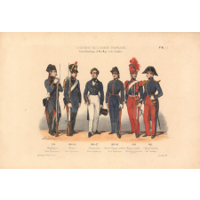 Costumes de l'armée française. Ecoles Polytechnique, d'Etat–Major et de Cavalerie.