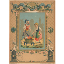 Carte réclame. Grand hôtel. Corbeille de mariage.