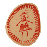 Petite fille. Lino et son tirage papier.