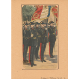 Le drapeau de Polytechnique et sa garde. 1902.