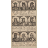 Portraits de rois mérovingiens et carolingiens. 