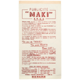 Buvard publicitaire. Cire Maki. 