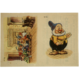 Cartes réclame. Chocolat Menier. Blanche-Neige et les 7 nains. 